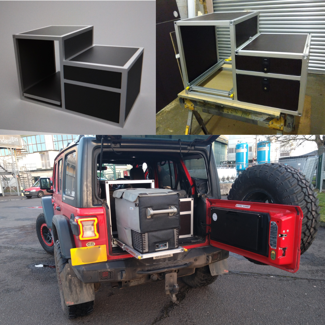 Bespoke Drawer and fridge slide set